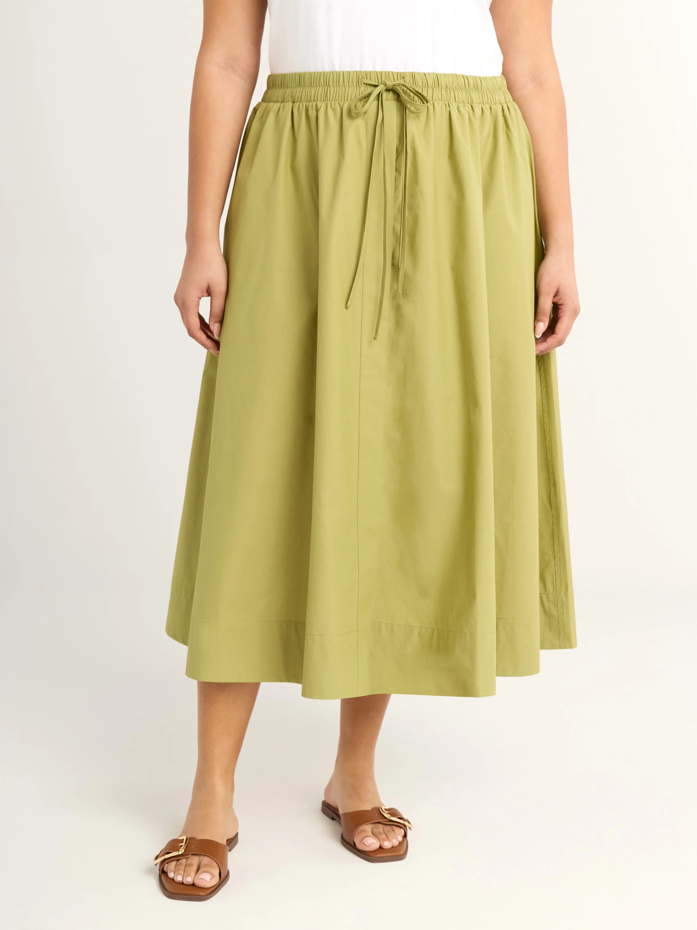 Free Assembly Women's and Women's Plus  Tie Front Cotton Maxi Skirt, XS-4X | Walmart (US)