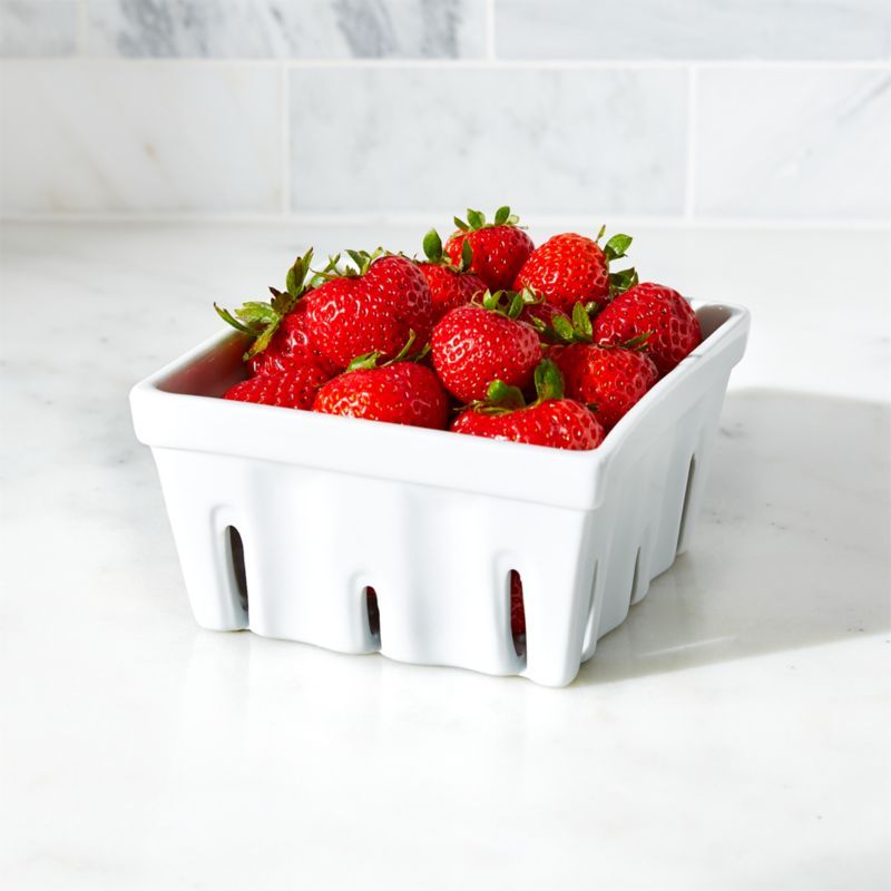 Berry Box White Colander | Crate & Barrel