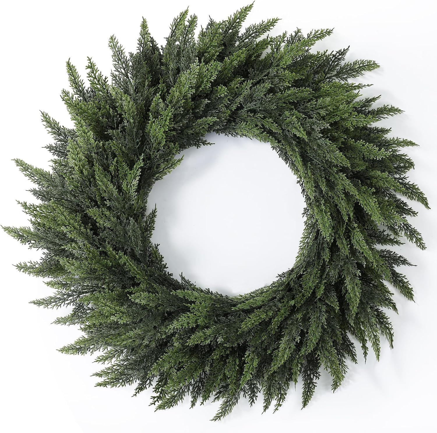 32'' Extra Large Cedar Wreath for Front Door, Faux Christmas Door Wreath | Amazon (US)