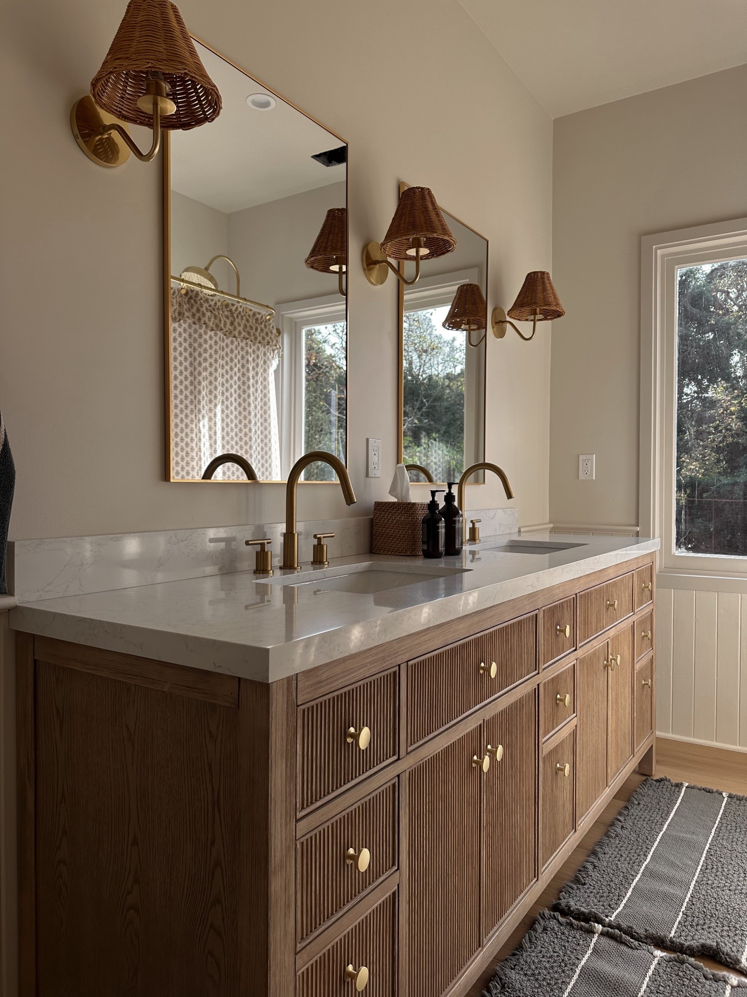Bathroom vanity at the bungalow 