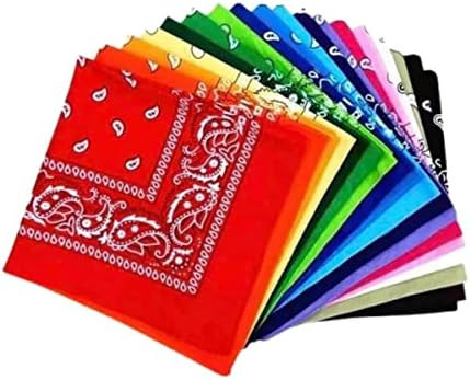 Kit 6 Bandana Lenço Coloridos Versátil Cowboy Masculino E Feminino | Amazon (BR)