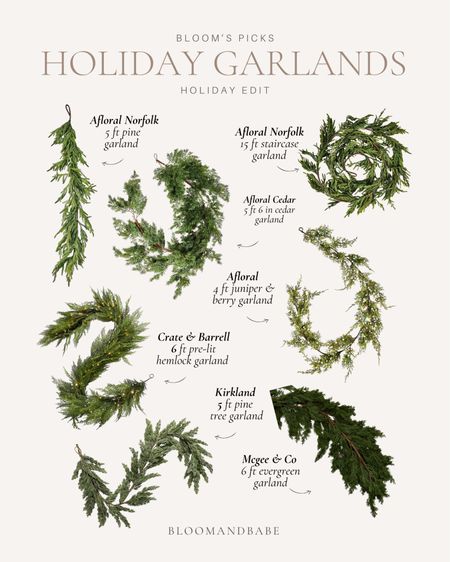 Holiday garlands / Christmas Garlands / Holiday Decor / Holiday Greenery / Christmas Greenery / Faux Greenery / Seasonal Decor

#LTKHoliday #LTKhome #LTKSeasonal