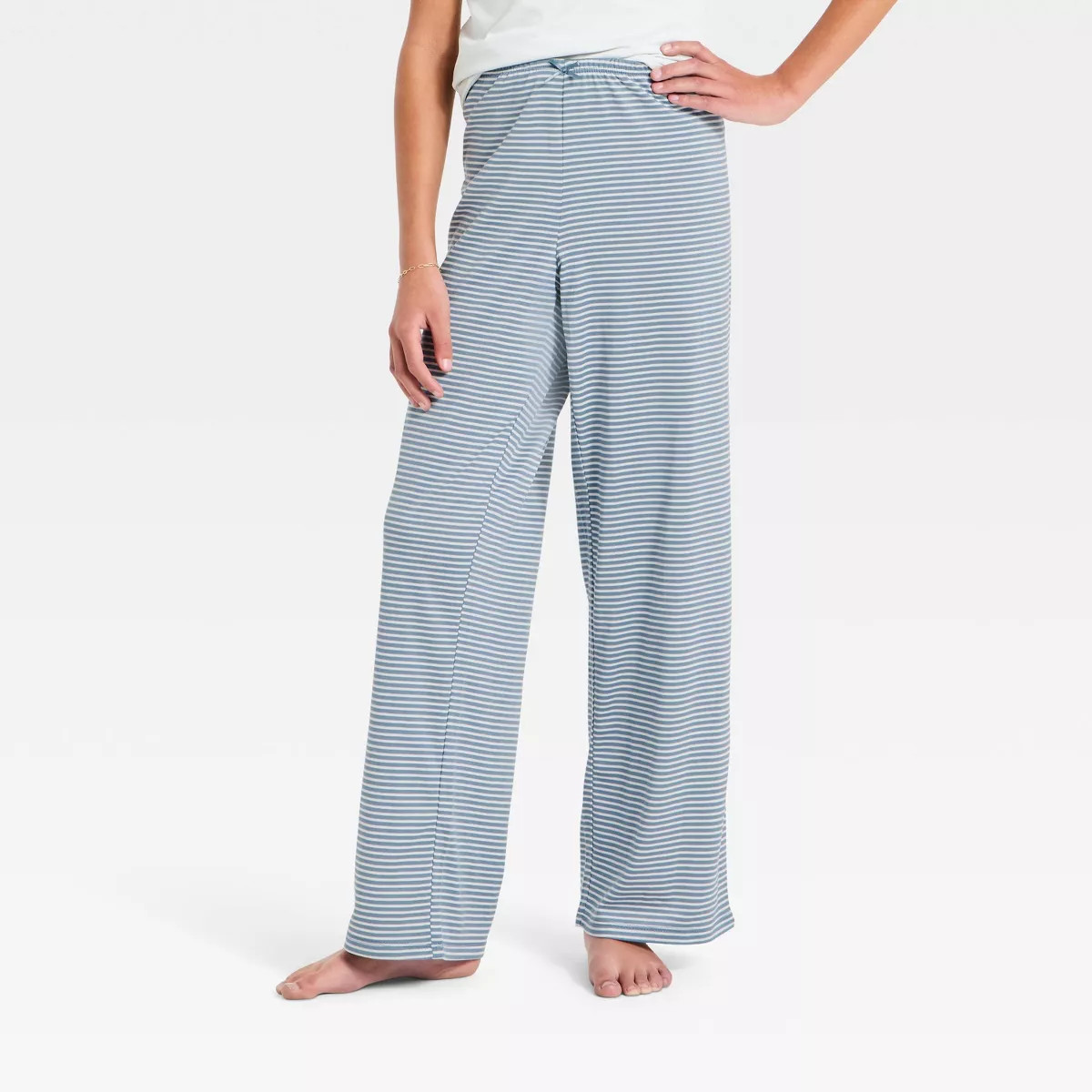 Girls' Striped Pajama Pants - art class™ Navy Blue L | Target
