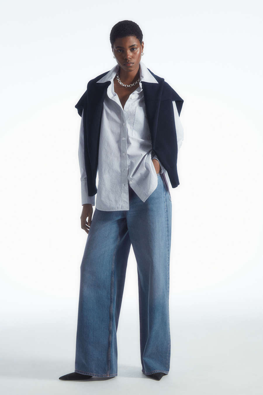OVERSIZED TAILORED SHIRT - BLUE - COS | COS UK