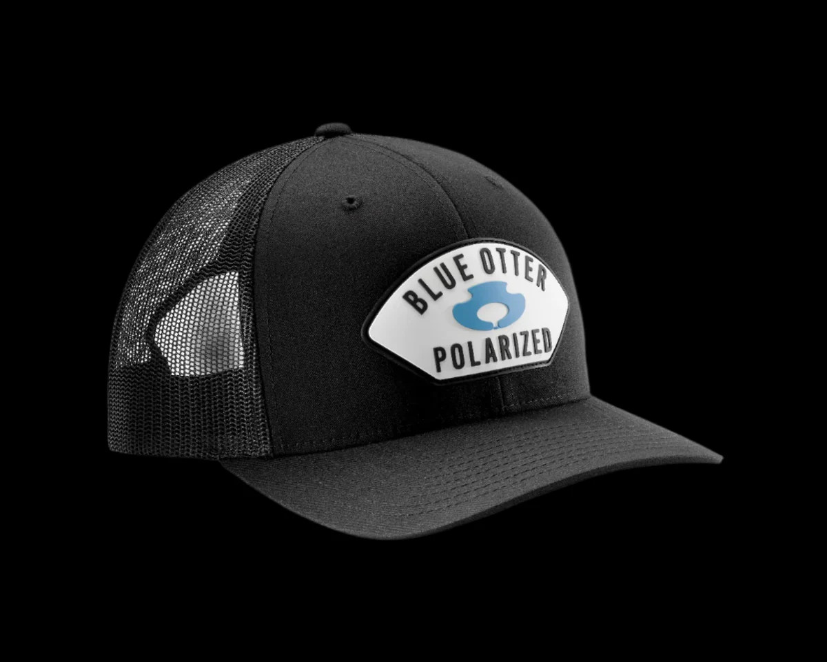 Main Stage Black Mesh / White Patch | Blue Otter Polarized