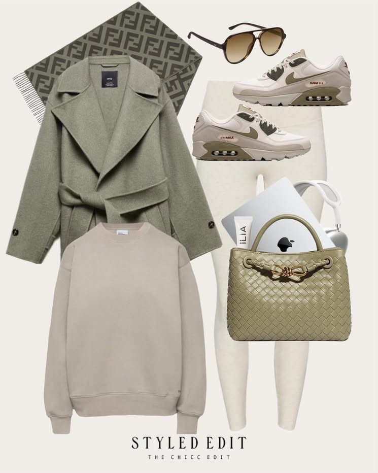 Shop the edit 🍸

#coat #bag #scarf #sweatshirt #athleisure outfit activewear Nike air max Fendi scarf trench coat dupe bag sunglasses green cream fitness fit headphones adidas earrings 

#LTKfitnessgoals #LTKgrwm #LTKootd