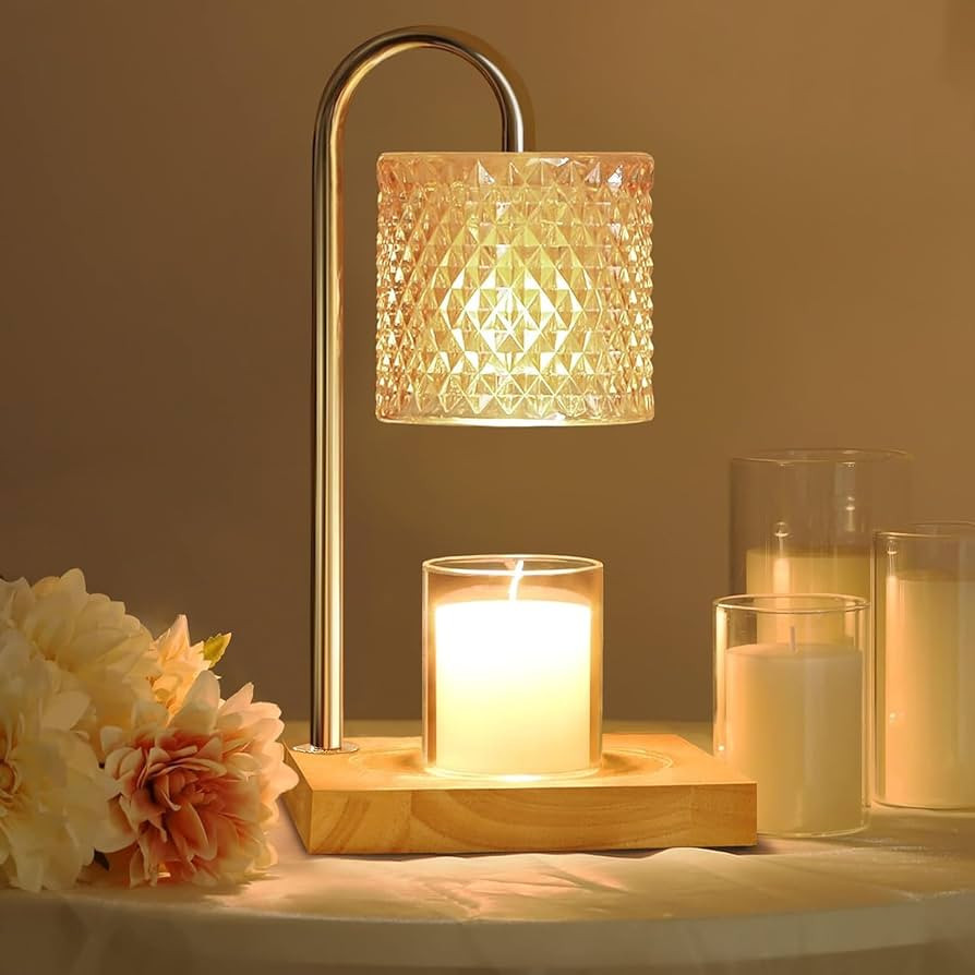 Candle Warmer Lamp, Candle Lamp Wax Warmer Heating, Timer & Dimmer 7-Levels, Fits Cup Jar Candle,... | Amazon (US)