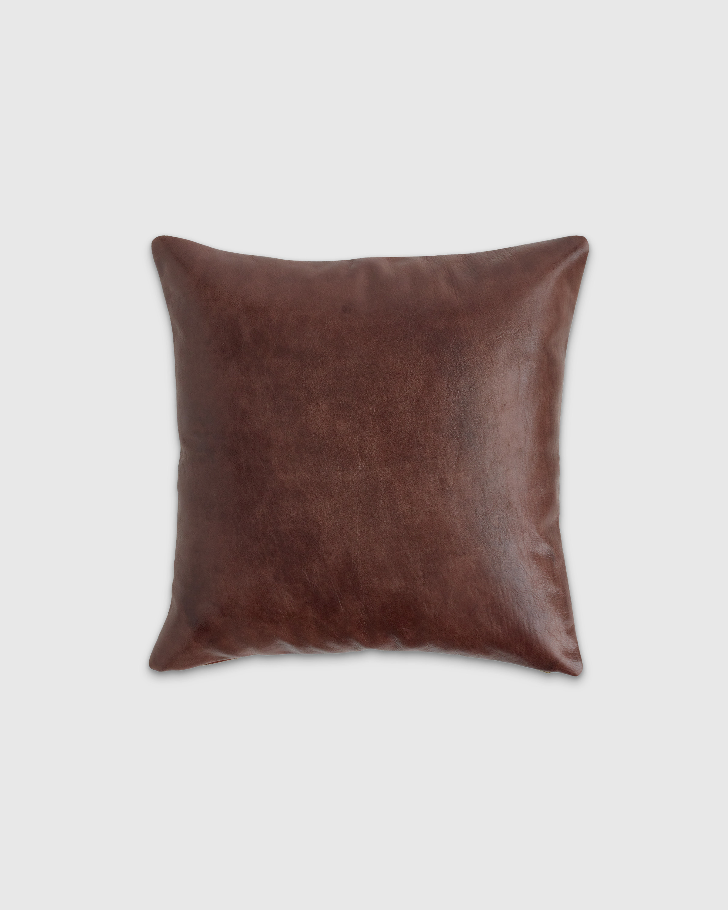 Quince | Luxe Leather Pillow cover in Brown, Size 20x20 | Quince