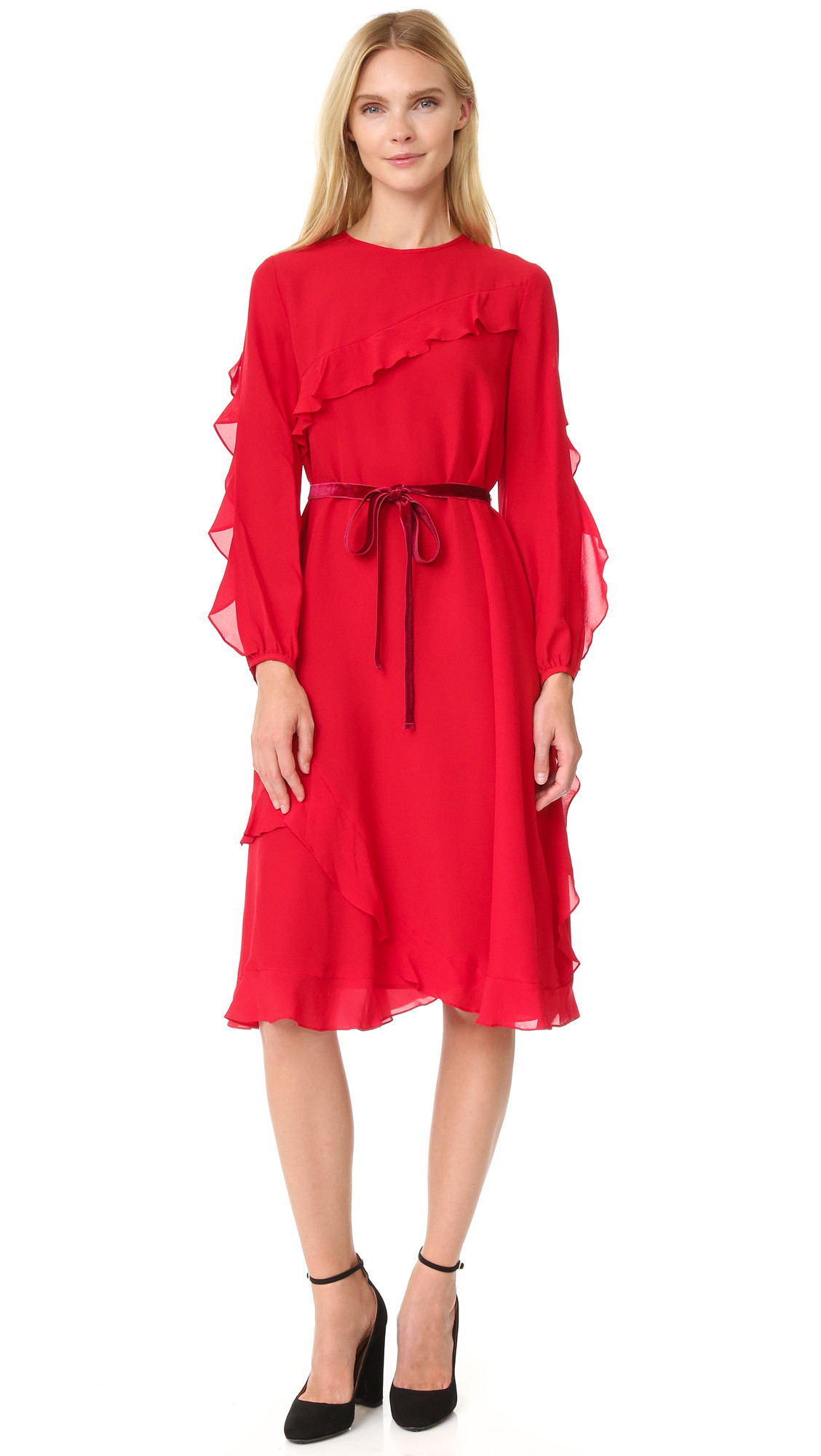 Ruffle Silk Dress | Shopbop
