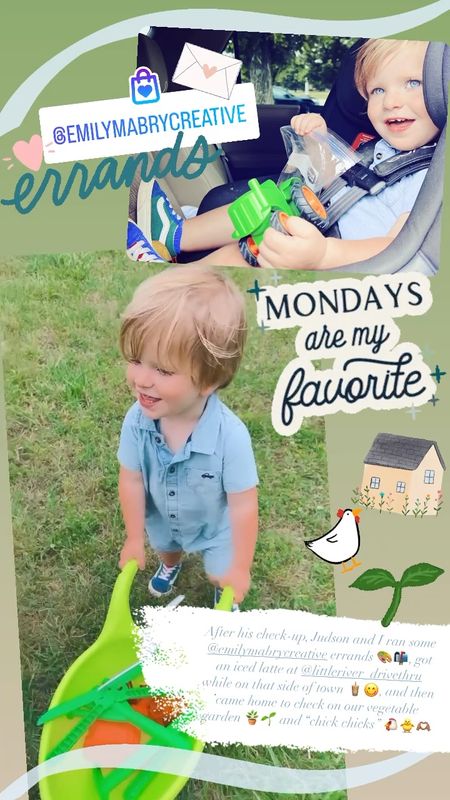 After his check-up, Judson and I ran some @emilymabrycreative errands 🎨📬, got an iced latte at @littleriver_drivethru while on that side of town 🧋😋, and then came home to check on our vegetable garden 🪴🌱 and “chick chicks” 🐔🐥🫶🏽

#LTKSeasonal #LTKfamily #LTKhome