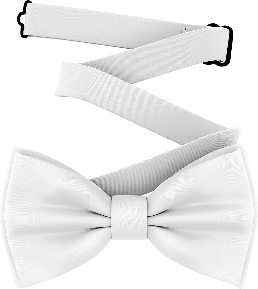 Adam Young Men's Bow Ties Pre-Tied Style Formal Satin Classic Bowtie for Tuxedo Faux Silk | Amazon (US)