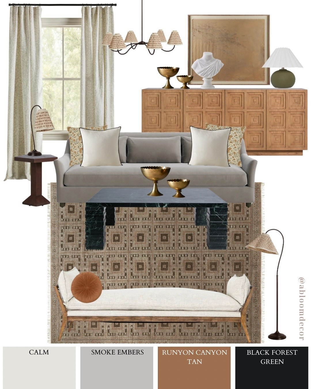 This living room mood board blends vintage-inspired accents with cozy neutrals. Classic details mix with modern pieces for a nostalgic and fresh look.

#LTKHome