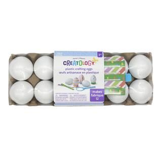 White Plastic Crafting Eggs, 12ct. by Creatology™ | Michaels Stores
