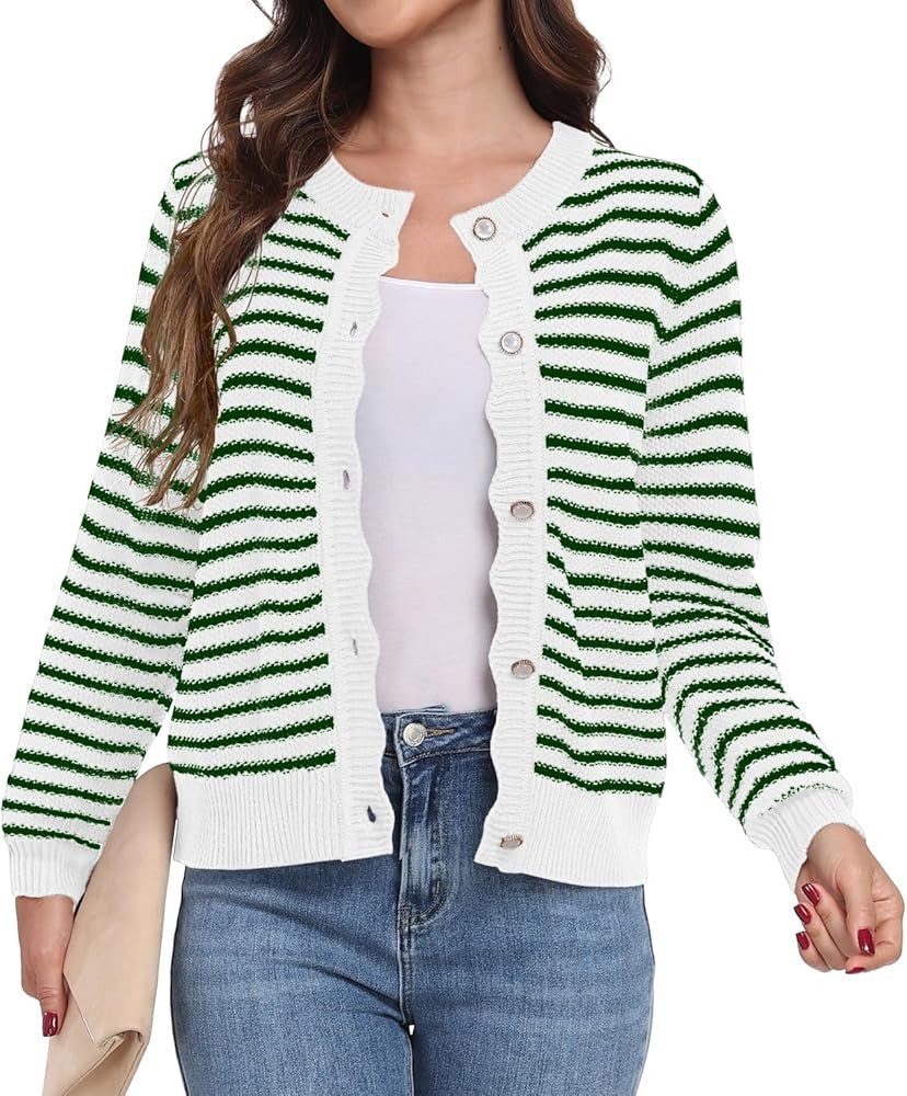 GRECERELLE Women Knit Cardigan Sweaters Long Sleeve Open Front Button Down Casual Trendy Jackets ... | Amazon (US)