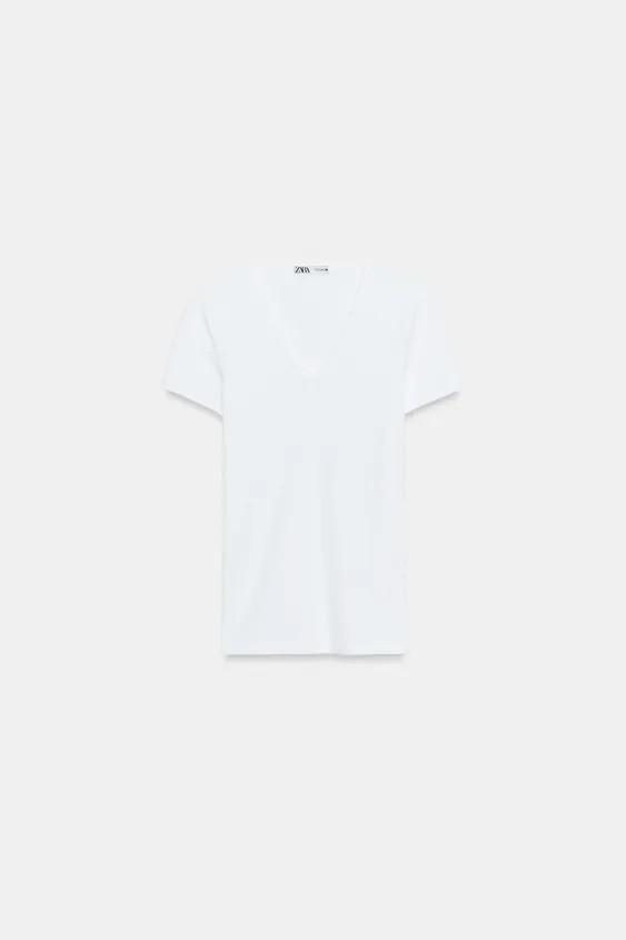 V-NECK T-SHIRT | Zara UK