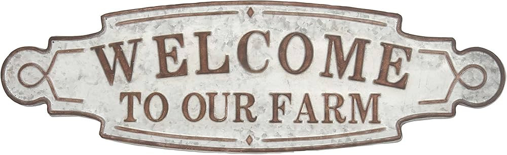 Deco 79 59451 Metal Wall Sign, 11" x 36", Brown/Gray | Amazon (US)