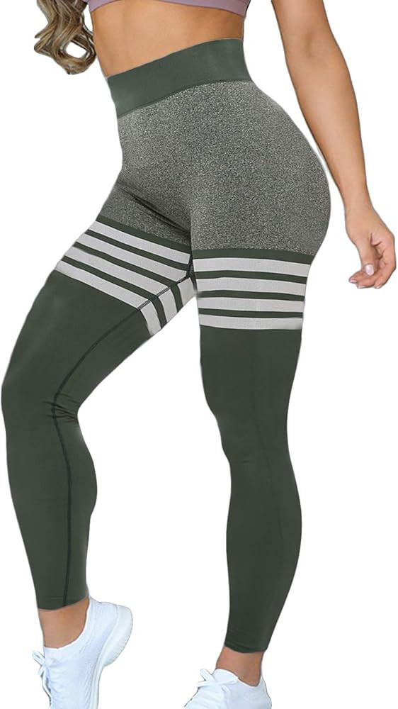 KIWI RATA Women's Scrunch Butt Leggings High Waisted Butt Lift Yoga Pants Sports Workout Tights | Amazon (US)