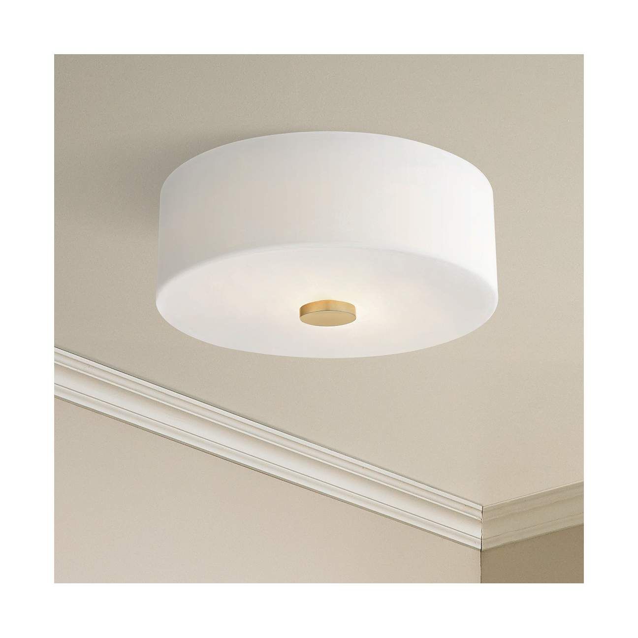 Mitzi Sophie 11 3/4" Wide Aged Brass Modern Ceiling Light | Lamps Plus