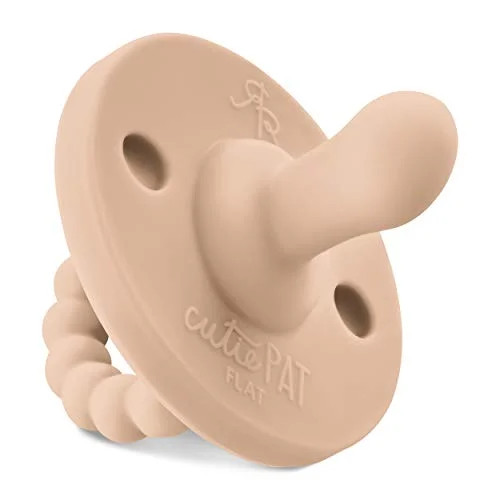 Ryan & Rose Cutie PAT Pacifier Teether (Flat, Tan) - Walmart.com | Walmart (US)