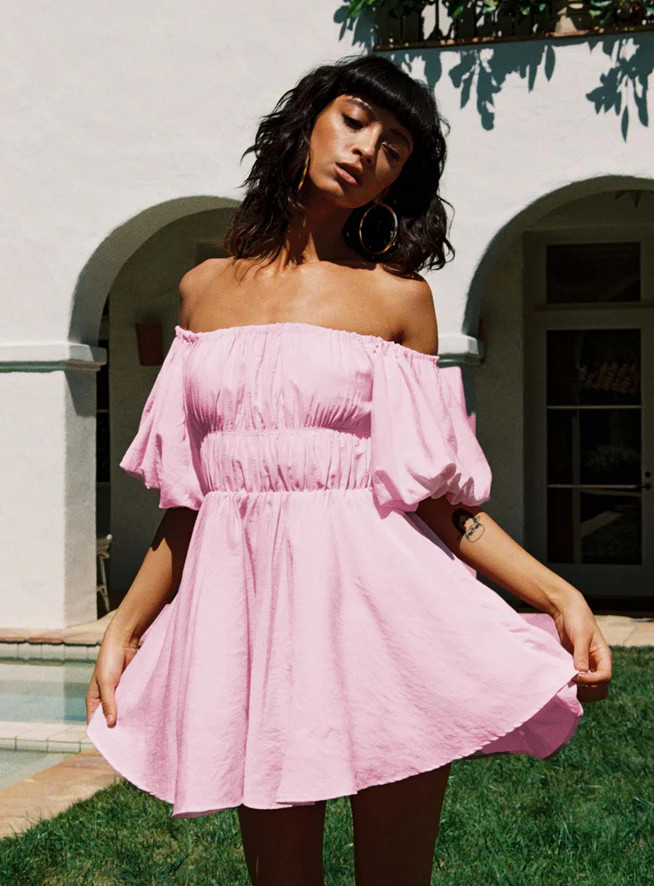 Halton Mini Dress Pink | Princess Polly US