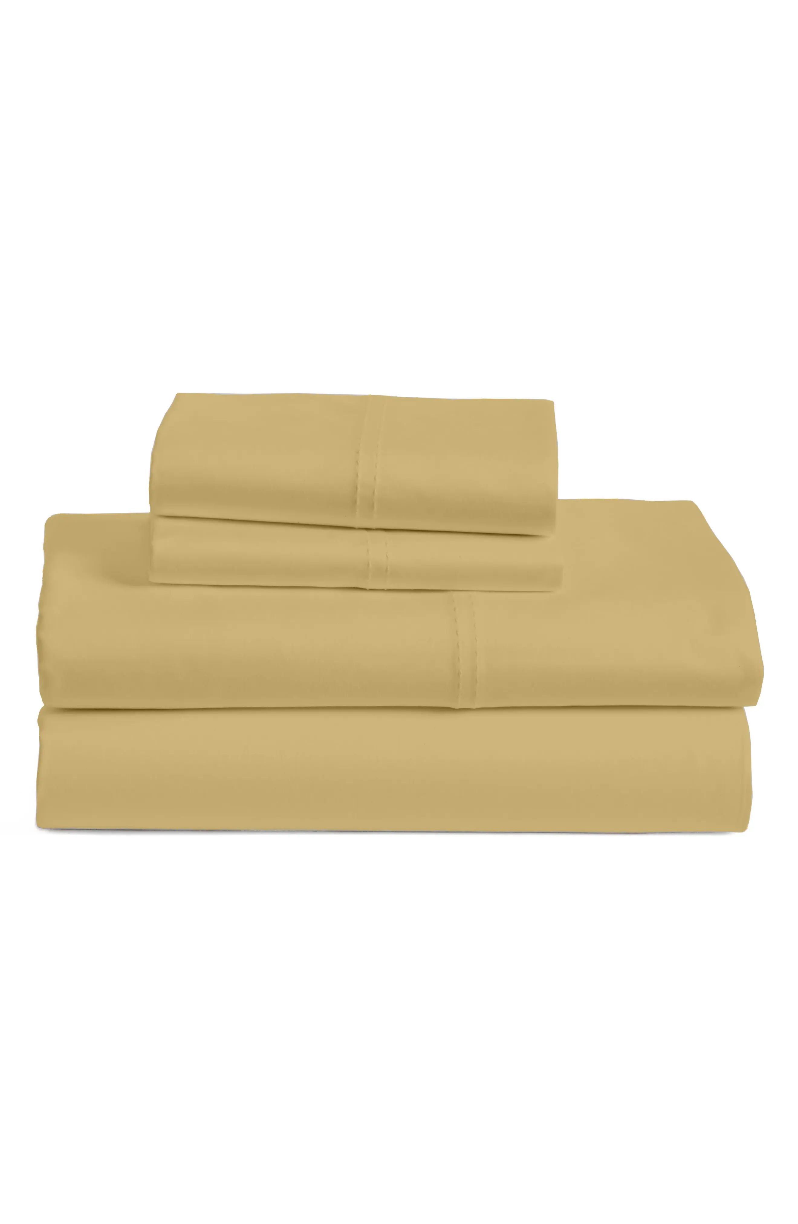 Nordstrom at Home 400 Thread Count Sheet Set in Yellow Cocoon at Nordstrom, Size California King | Nordstrom