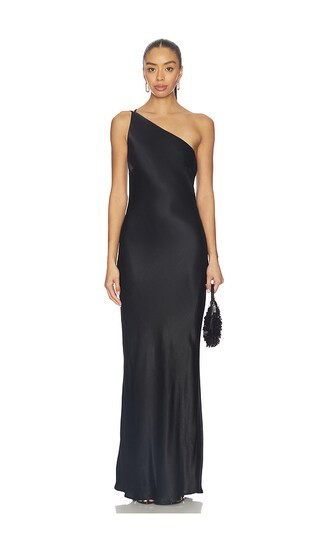 Aubrey Cowl Back Maxi Dress in Black | Revolve Clothing (Global)