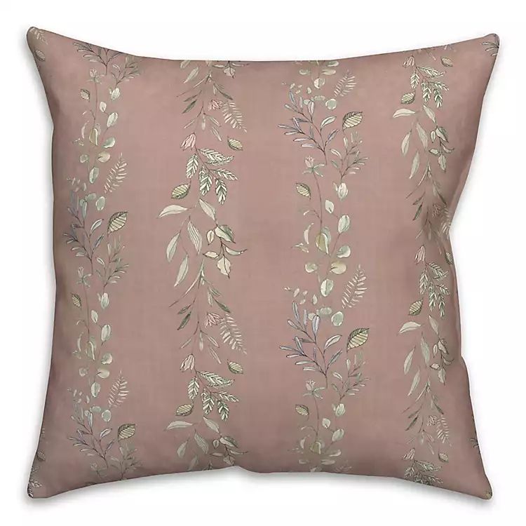 New! Mauve Botanical Vines Pillow | Kirkland's Home