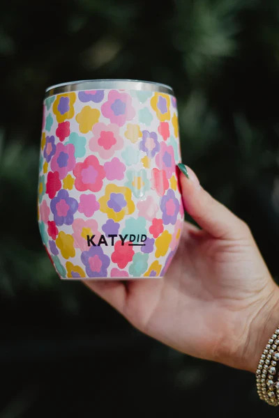Groovy Flowers Stainless Steel Wine Tumbler | Katydid