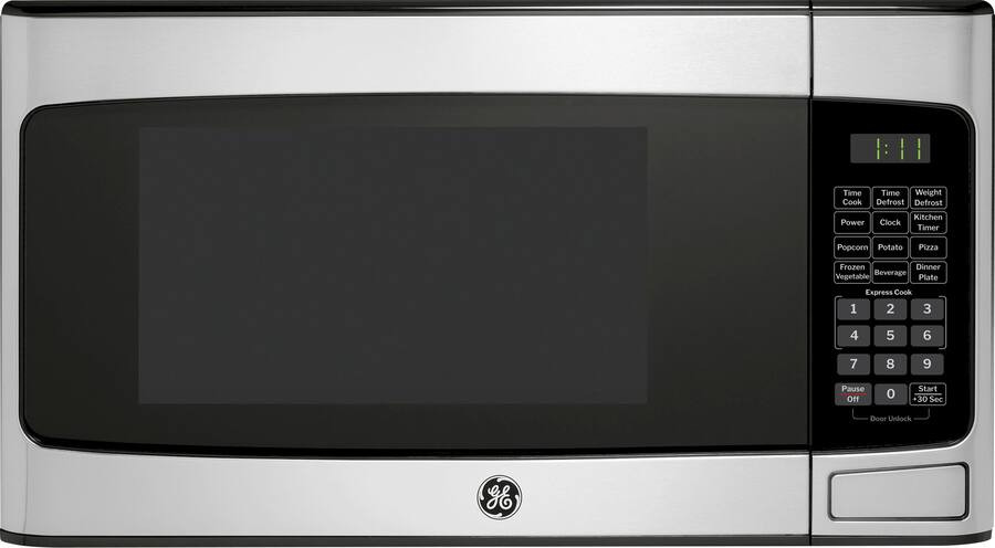 GE - 1.1 Cu. Ft. Countertop Microwave with Convenience Cooking Controls - Stainless Steel | Best Buy U.S.