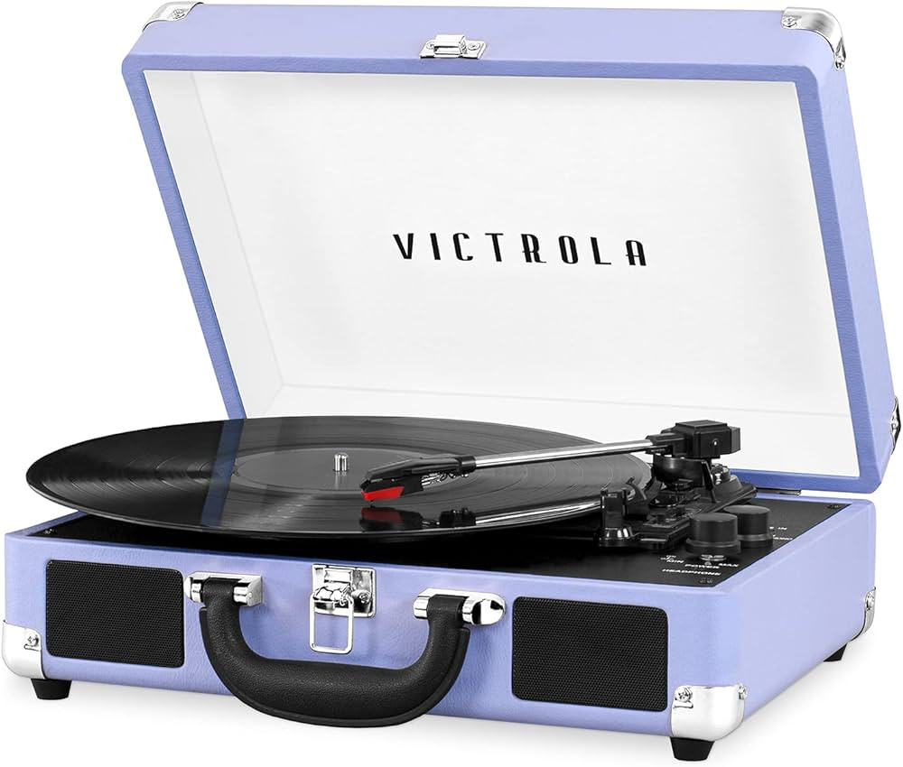 Victrola Vintage 3-Speed Bluetooth Portable Suitcase Record Player with Built-in Speakers | Upgra... | Amazon (US)