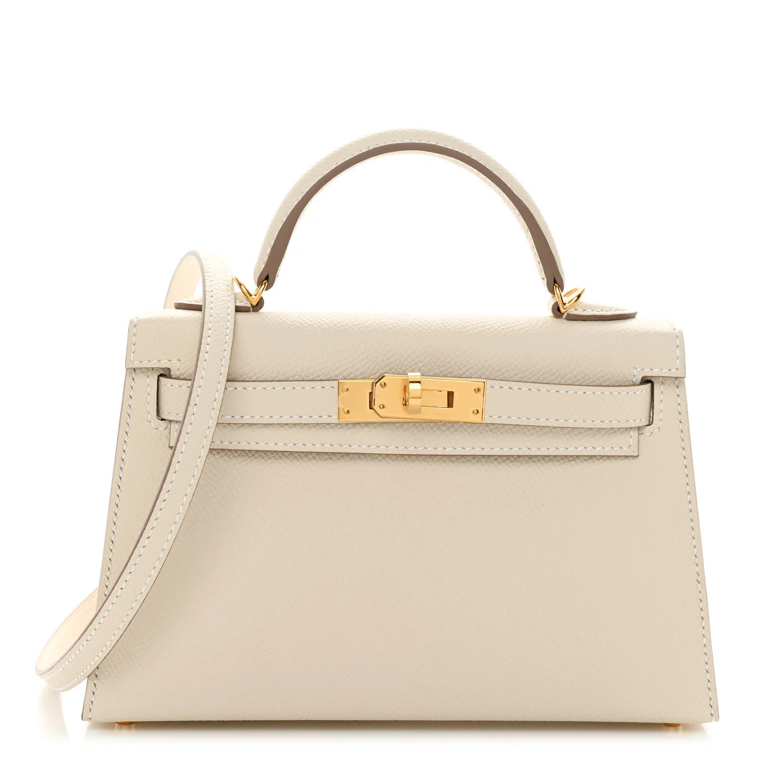 HERMES Epsom Mini Kelly Sellier 20 Craie | FASHIONPHILE (US)
