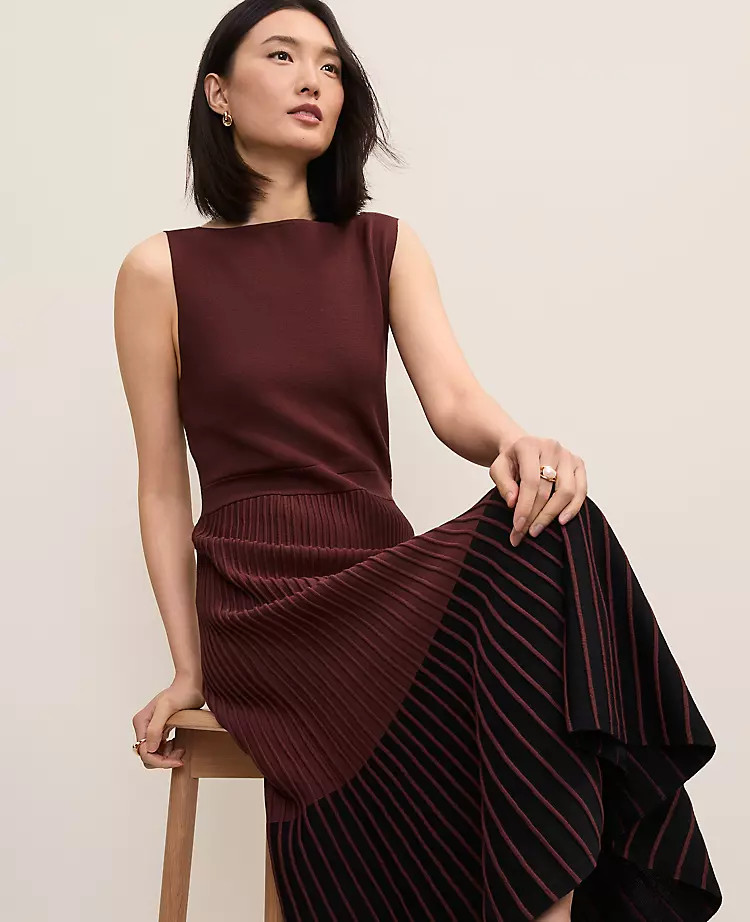 Colorblock Midi Sweater Dress | Ann Taylor