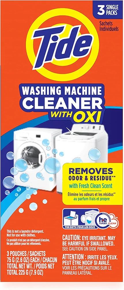 Tide Washing Machine Cleaner, Washer Machine Cleaner, Front & Top Loader Machines, 3 Count (Pack ... | Amazon (CA)