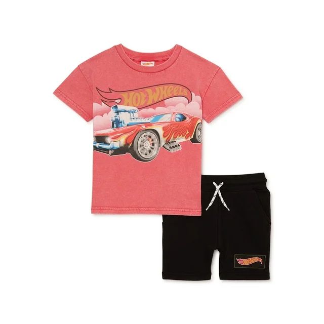 Monster Jam Toddler Boys Short Sleeve T-Shirt and Shorts Set, 2-Piece, Sizes 2T-5T | Walmart (US)