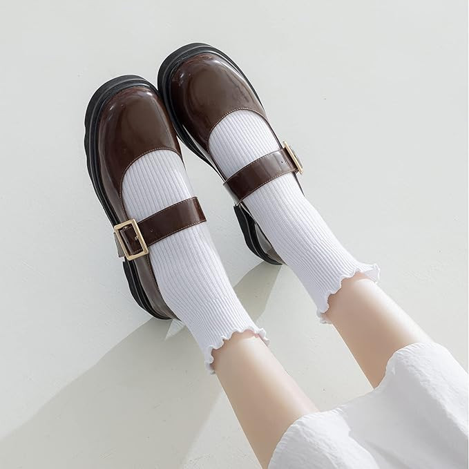 Mcool Mary Womens Socks, Ruffle Turn-Cuff Casual Ankle Breathable Cool Knit Cotton Lettuce Crew F... | Amazon (US)