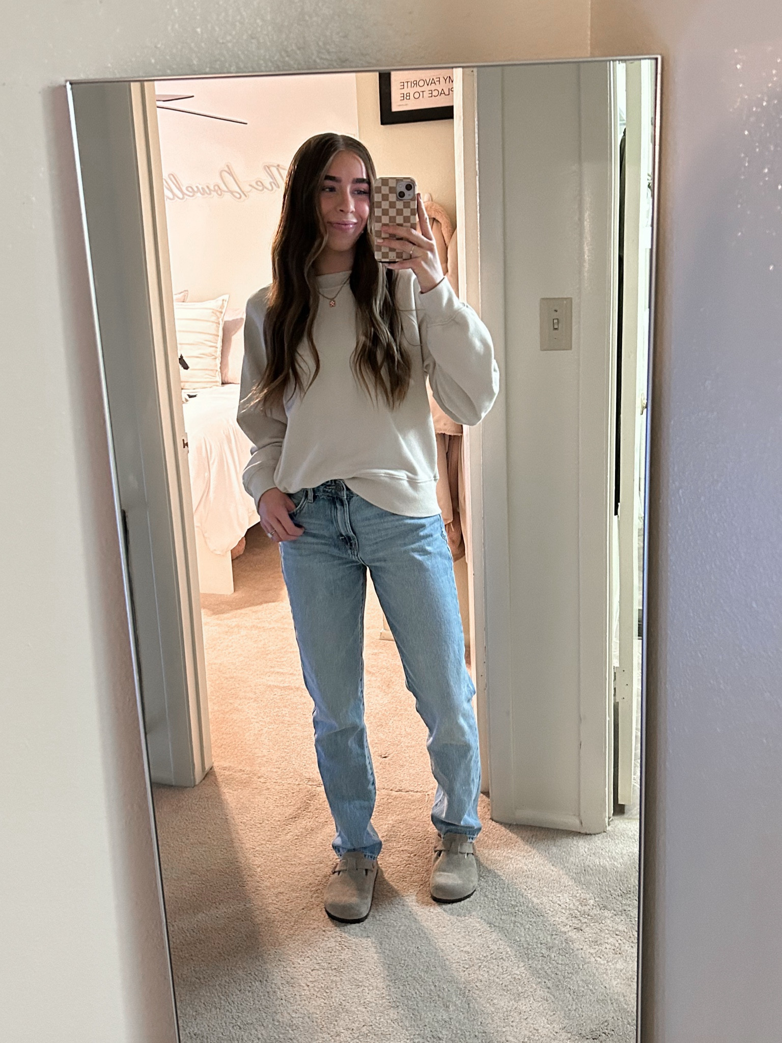 The best and easiest outfit!! Also so comfy and I could wear it all day!! Also these jeans!! You will never want to wear another pair in your life 🤩

#LTKstyletip #LTKMostLoved #LTKworkwear