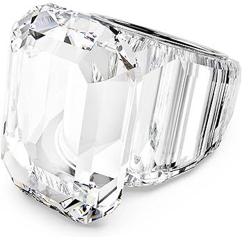 Swarovski Lucent cocktail ring, Octagon cut, Clear, size 8 | Amazon (US)