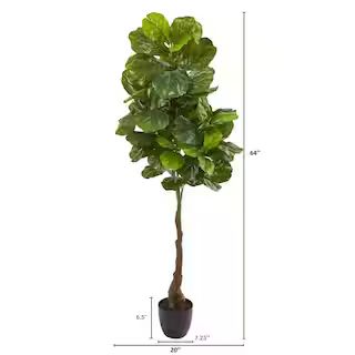 64 in. Fiddle Leaf Artificial Tree (Real Touch) | The Home Depot