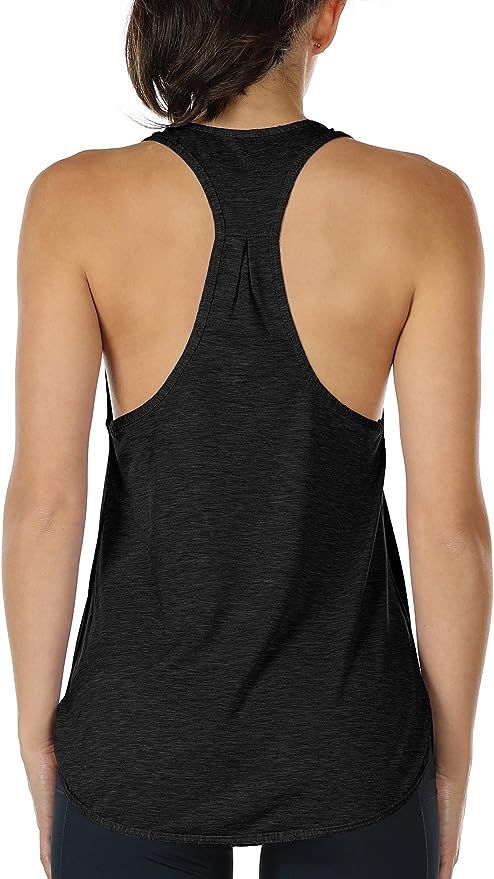 icyzone Workout Tank Tops for Women - Athletic Yoga Tops, Racerback Running Tank Top | Amazon (US)