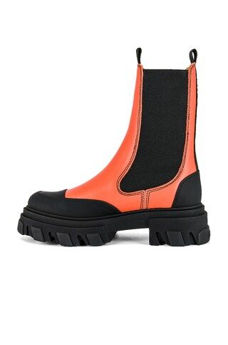 Ganni Cleated Mid Chelsea Boot in Paprika from Revolve.com | Revolve Clothing (Global)