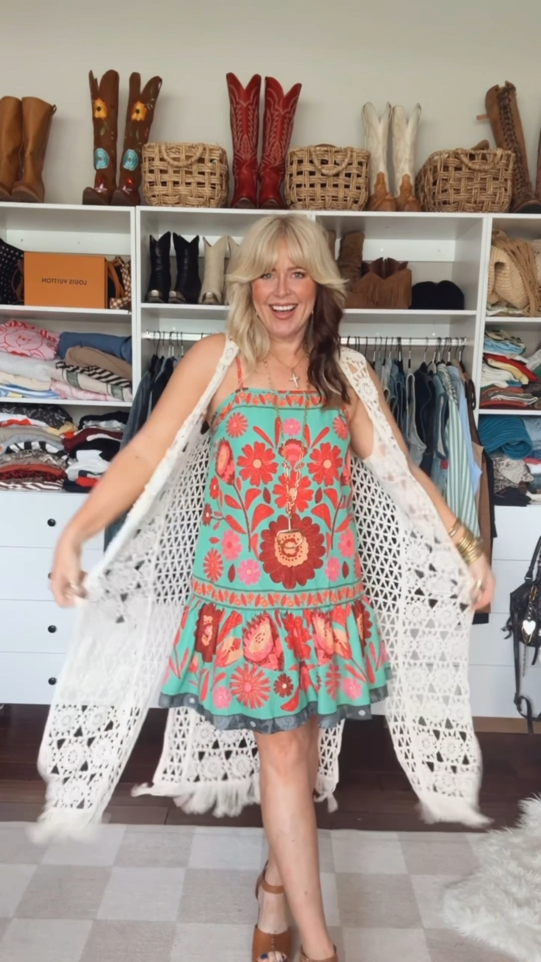This dress is incredibly adorable! I love the print and the variety of colors it comes in. It’s the perfect summer dress for your vacation, but it could also be dressed up enough for a wedding. I’m in a medium size. 
#summerdress #dress #bohostyle #amazonfashion

#LTKootd #LTKgrwm #LTKOver40