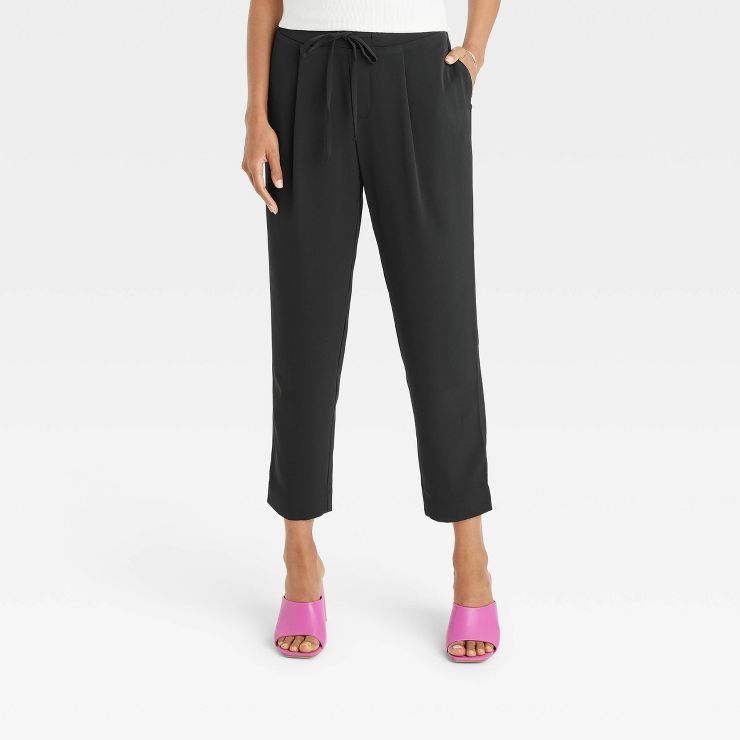 Women's High-Rise Tapered Fluid Ankle Pull-On Pants - A New Day™ | Target