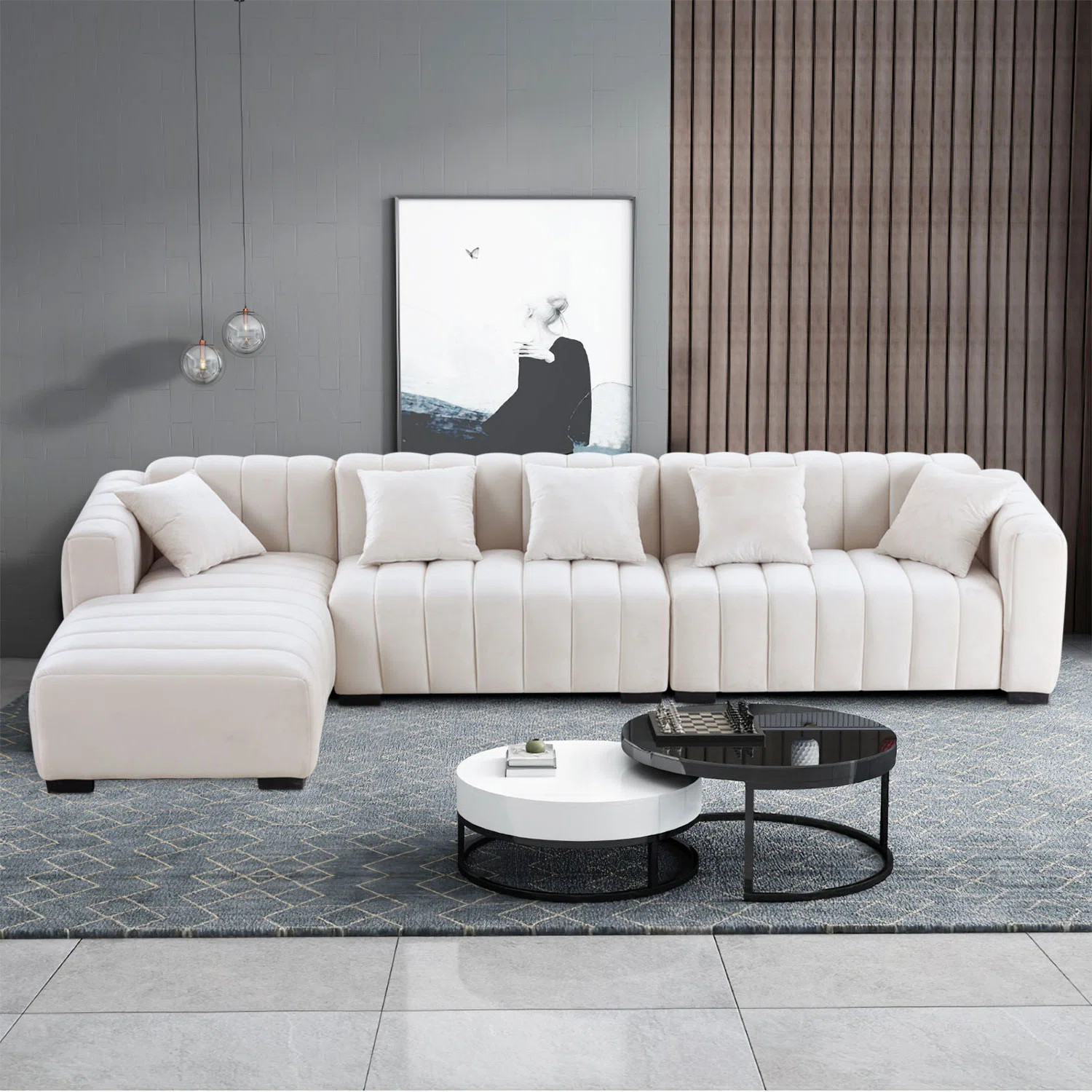 Everly Quinn 34.6" Wide Velvet Modular Corner Sectional & Reviews | Wayfair | Wayfair North America