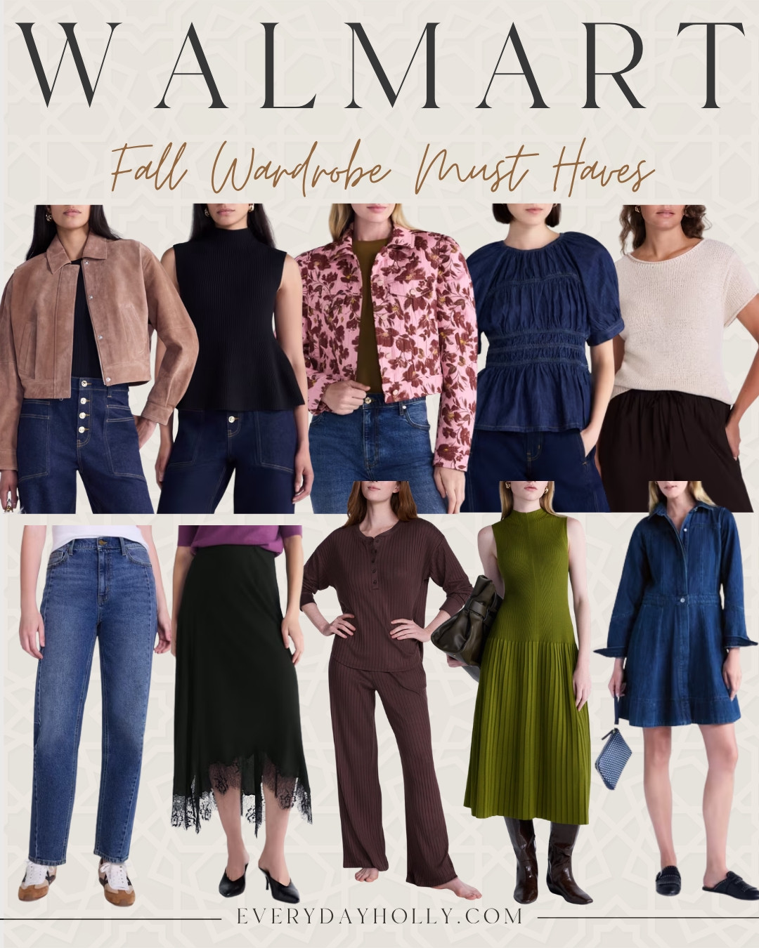 Walmart fall finds that look way more expensive than they are! Rich fall colors, denim, textured tops, dresses and layers that can take you from workdays to weekends.

Walmart fall fashion, fall wardrobe, fall outfit ideas, women’s fall fashion, fall dresses, fall denim, fall tops, affordable fashion, casual fall outfits, fall workwear, EverydayHolly 

 #LTKgrwm #LTKootd #LTKSeasonal