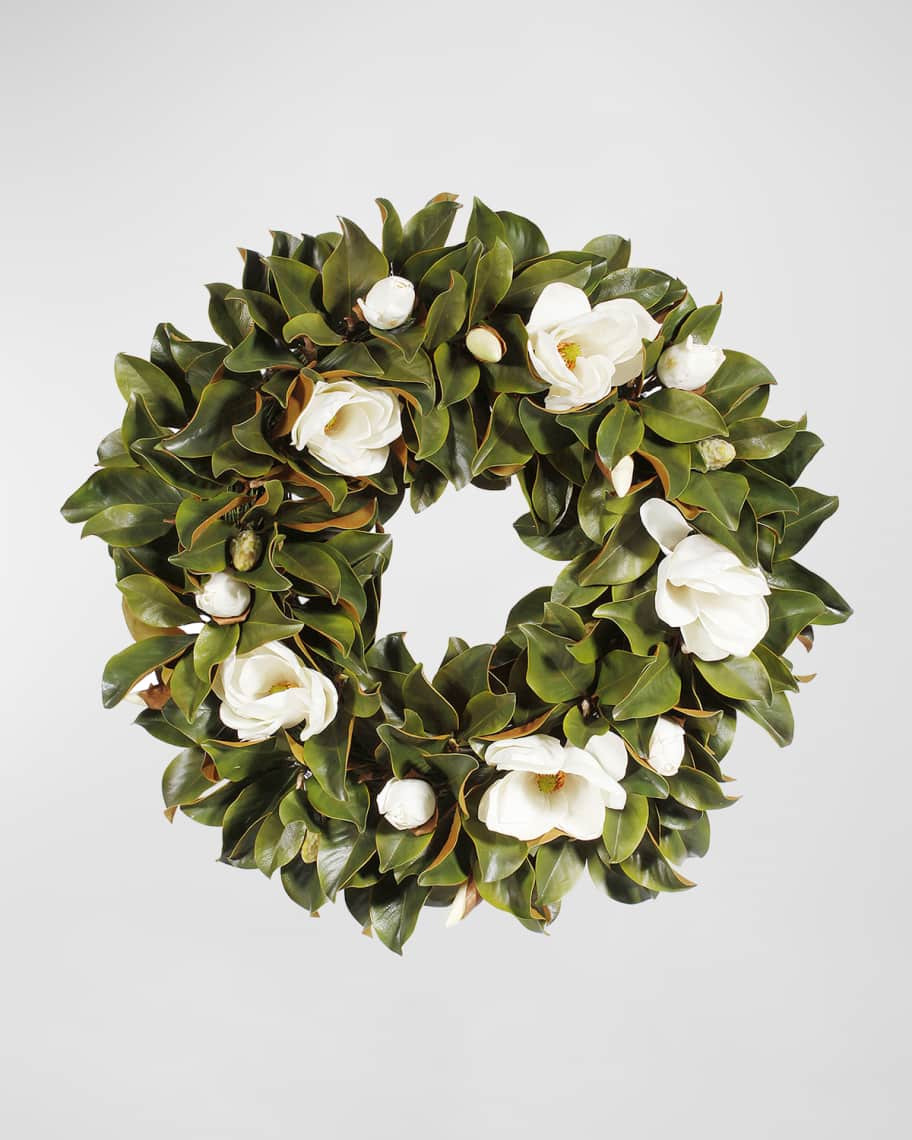 Winward Home 36" Magnolia Wreath | Neiman Marcus