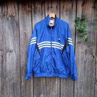 Vintage 90S Blue Windbreaker Color Block Sport Jacket, Xl | Etsy (US)