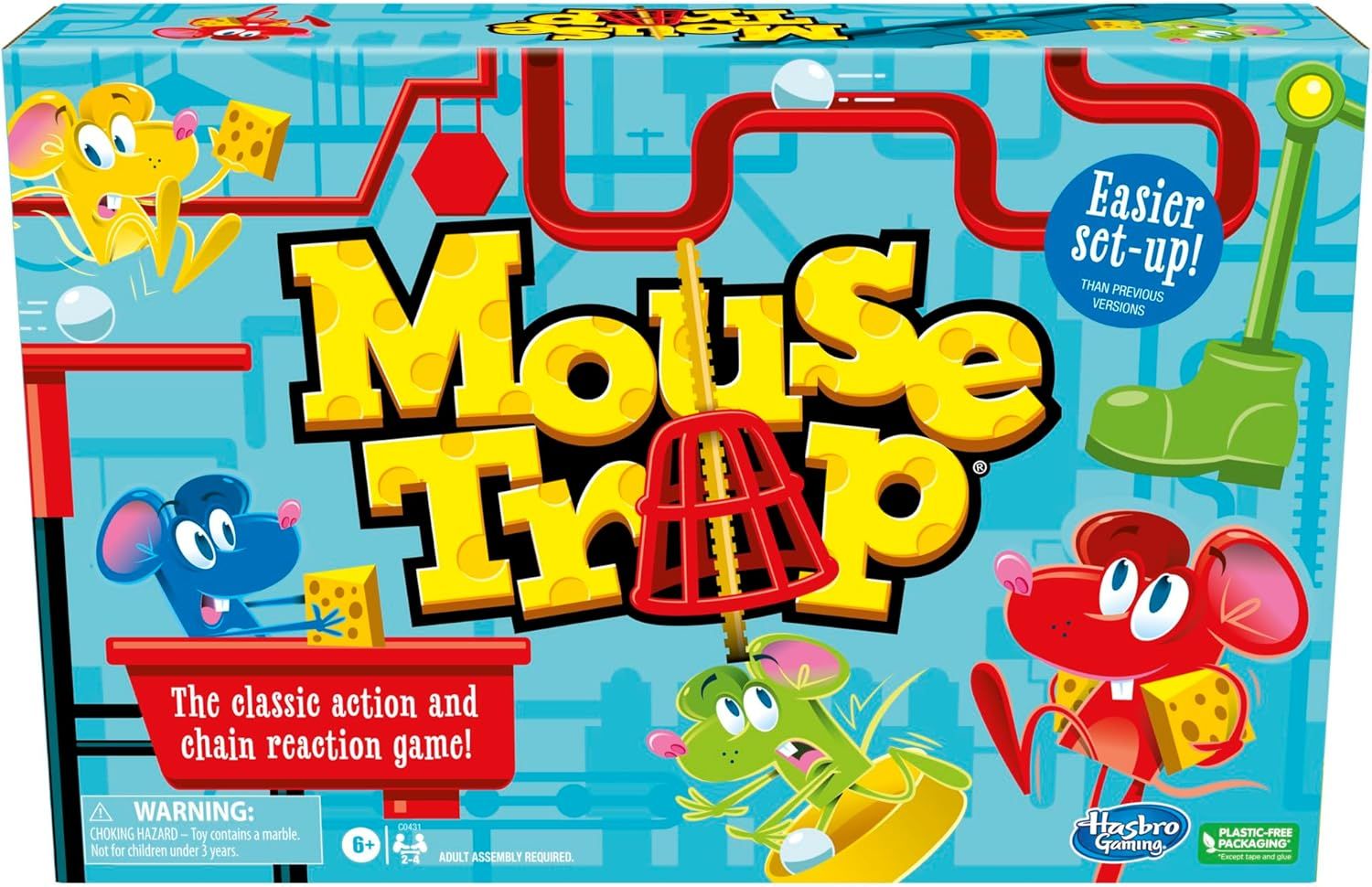 Hasbro Gaming Mouse Trap Kids Board Game, Family Board Games for Kids, Easier Set-Up Than Previou... | Amazon (US)
