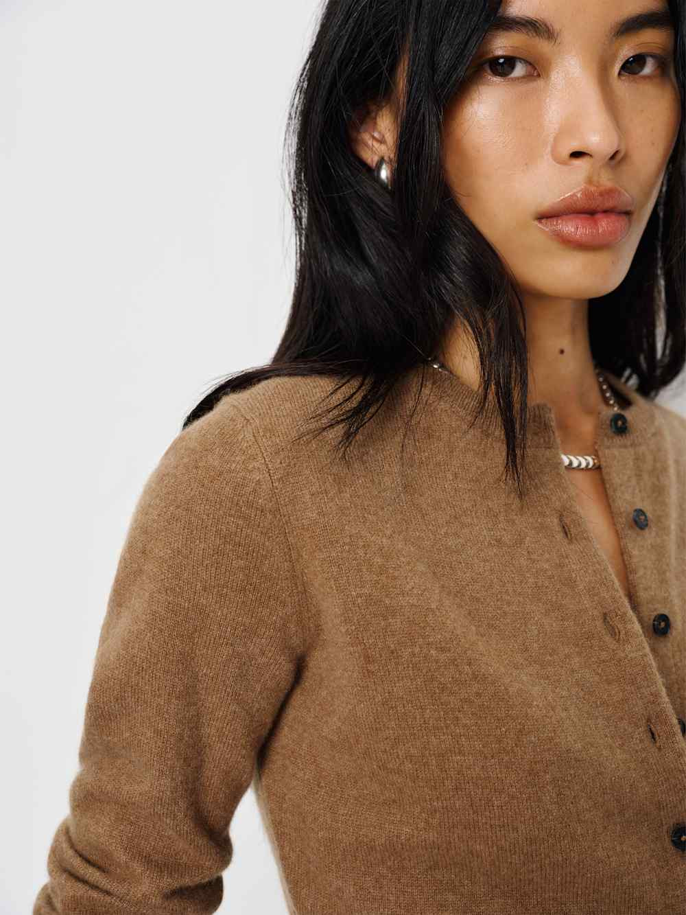 Farren Cashmere Crew Cardigan | Reformation (Global)