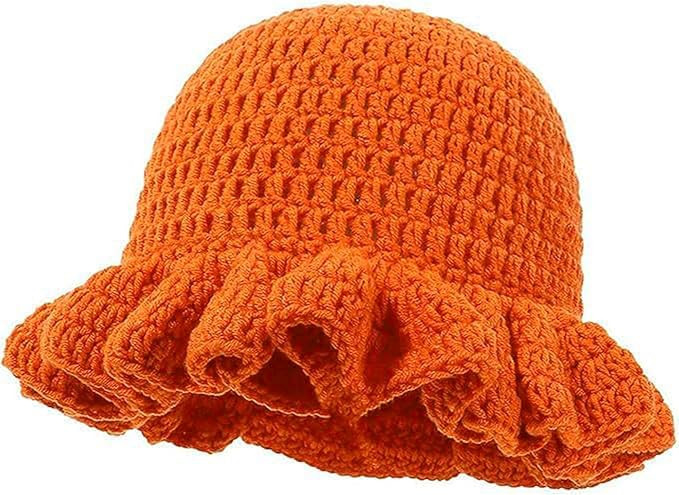 Crochet Bucket Hat Women Trendy Knit Floppy Cap Cute Boho Handmade Beanies Outdoor Boho Travel Fi... | Amazon (US)