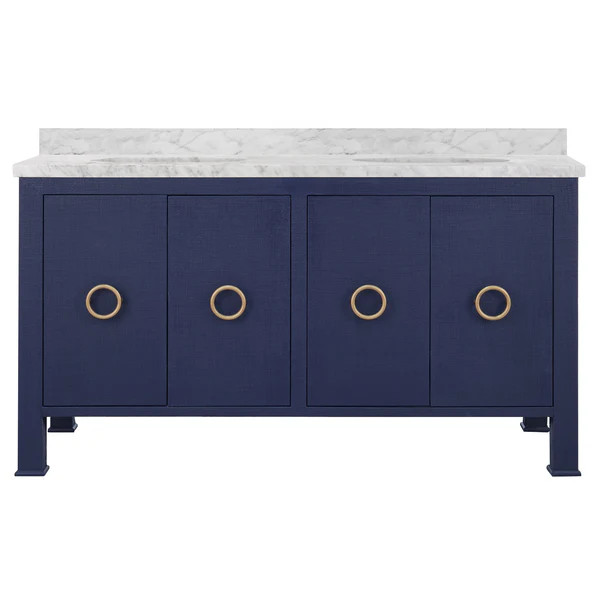Worlds Away Blanche Large Bath Vanity | Paynes Gray